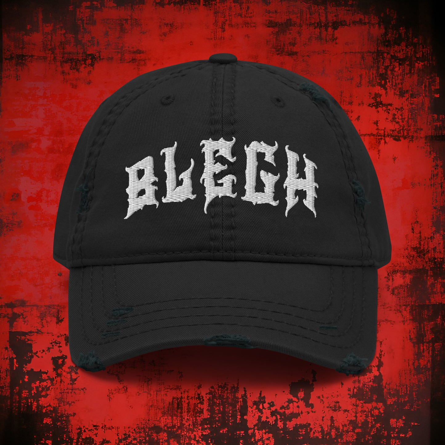 Blegh Distressed Dad Hat