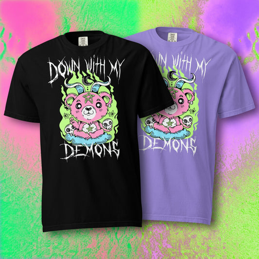 Down With My Demons T - Shirt - Blegh Hats