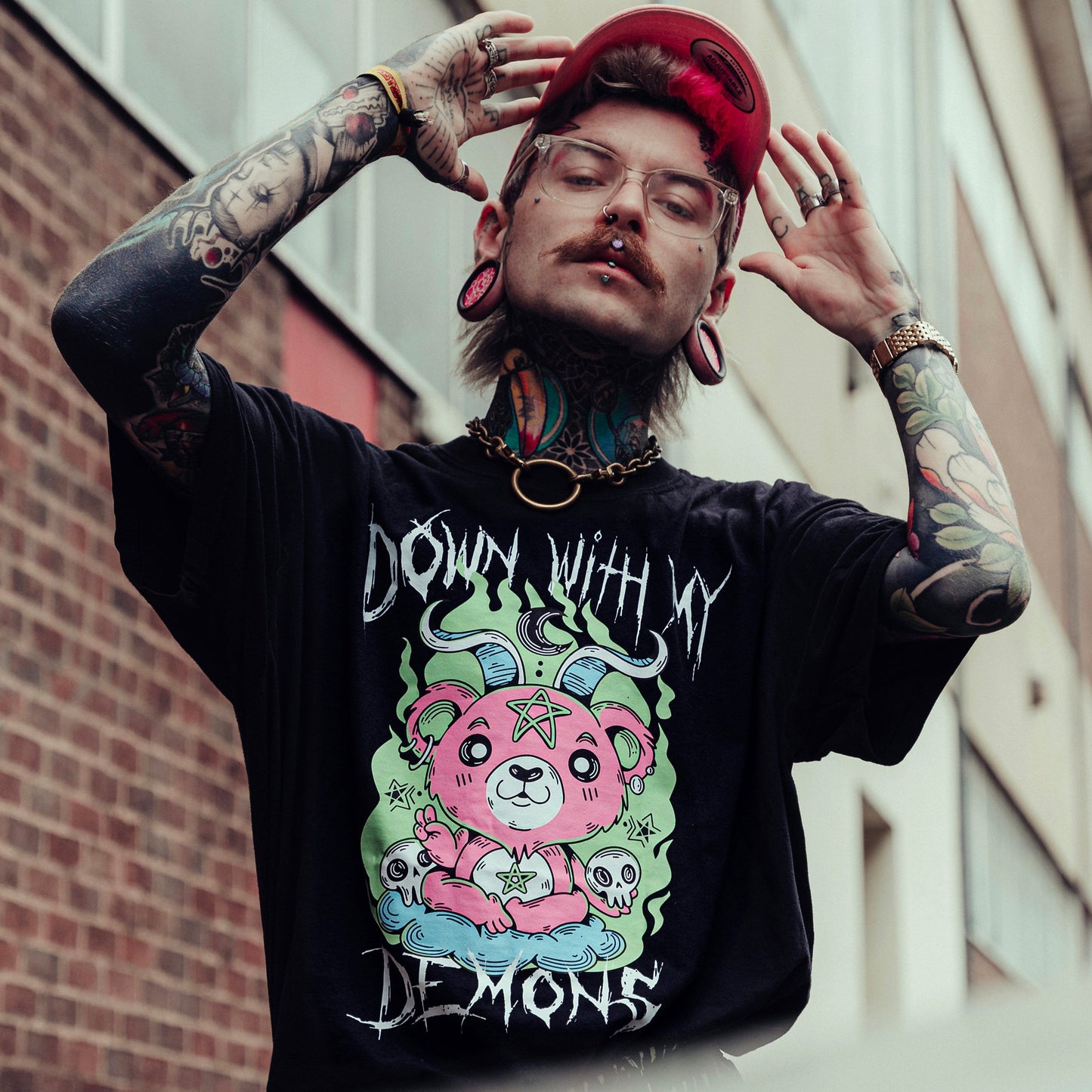 Down With My Demons T - Shirt - Blegh Hats