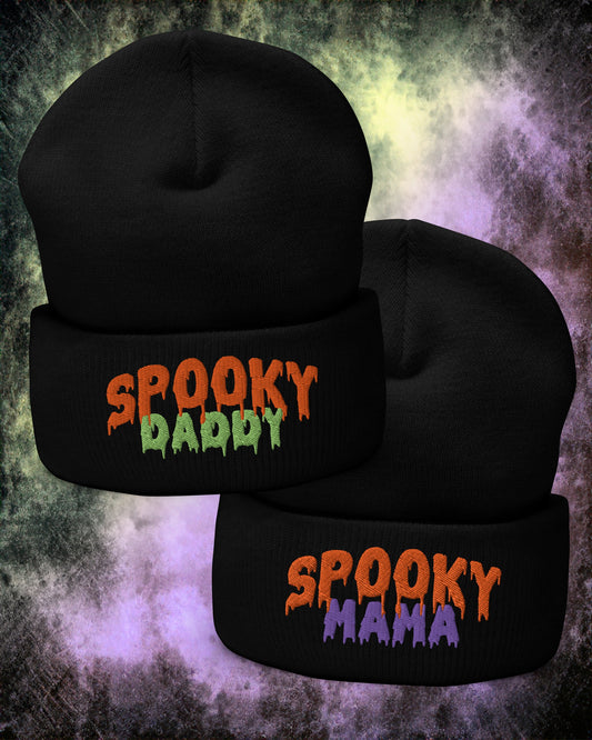 Spooky Mama & Spooky Daddy Beanies - Blegh Hats