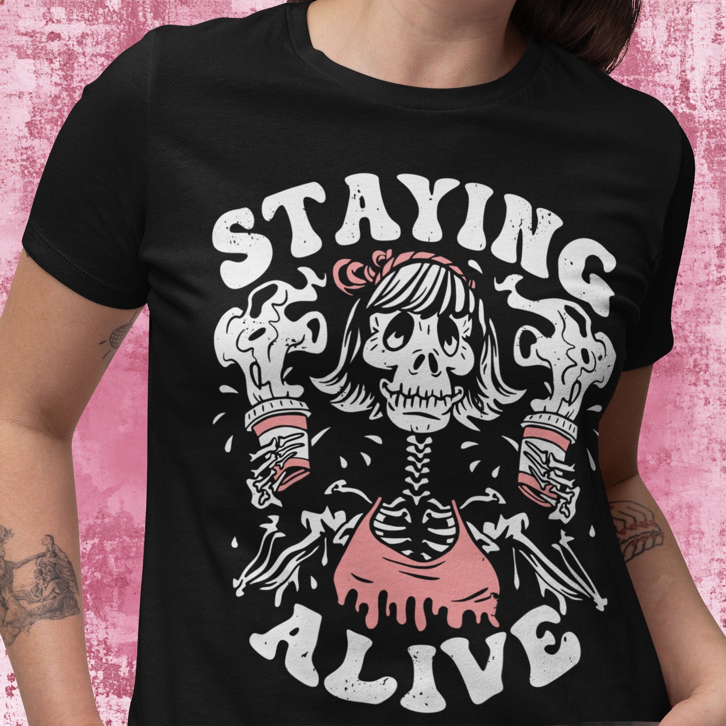 Staying Alive T-Shirt - Blegh Hats