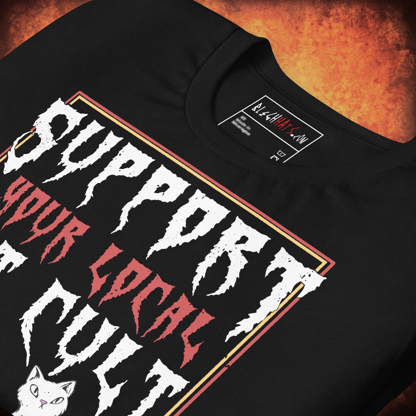 Support Your Local Cat Cult T - Shirt - Blegh Hats