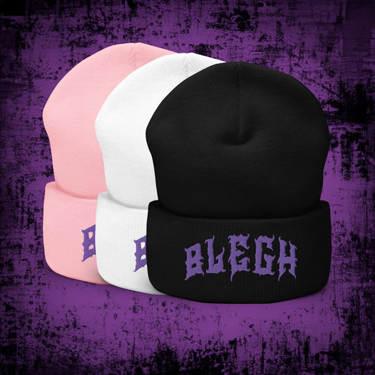 Blegh Beanie Purple Embroidery - Blegh Hats