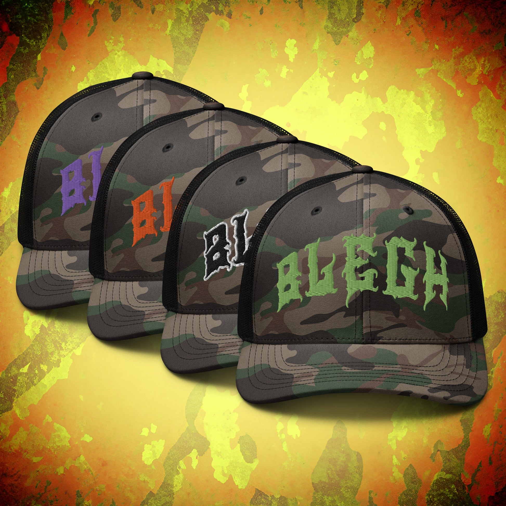 Blegh Camouflage Trucker Hat - Blegh Hats