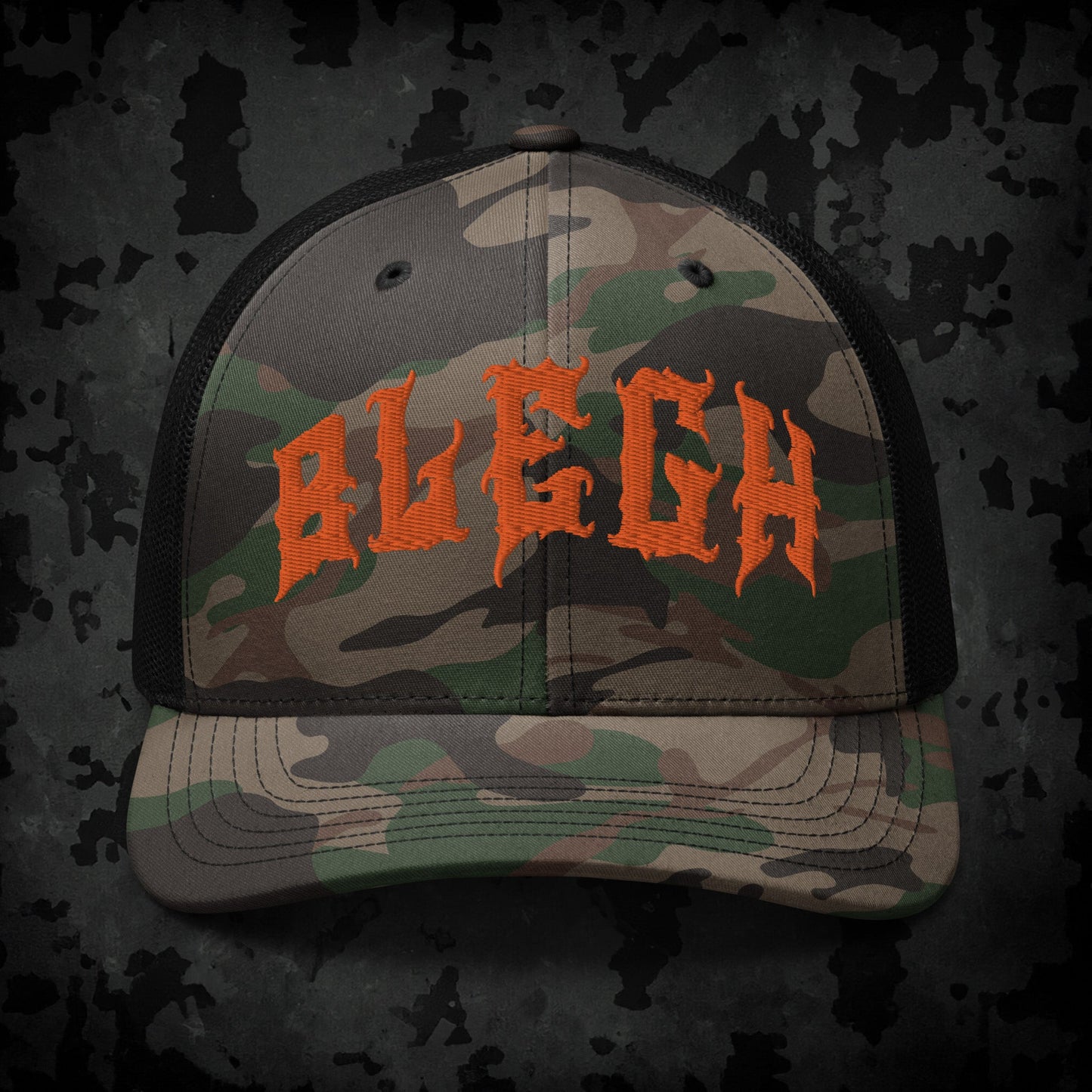 Blegh Camouflage Trucker Hat - Blegh Hats