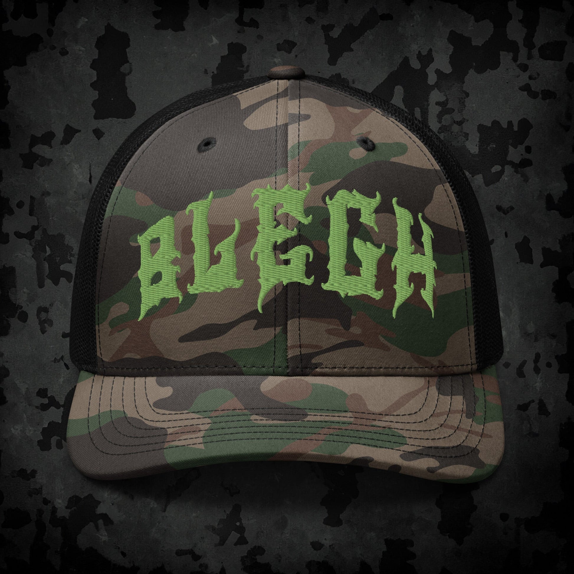 Blegh Camouflage Trucker Hat - Blegh Hats