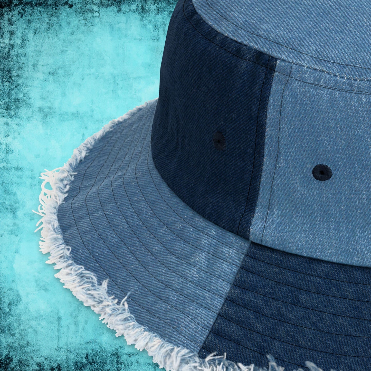 Blegh Distressed Denim Bucket Hat - Blegh Hats