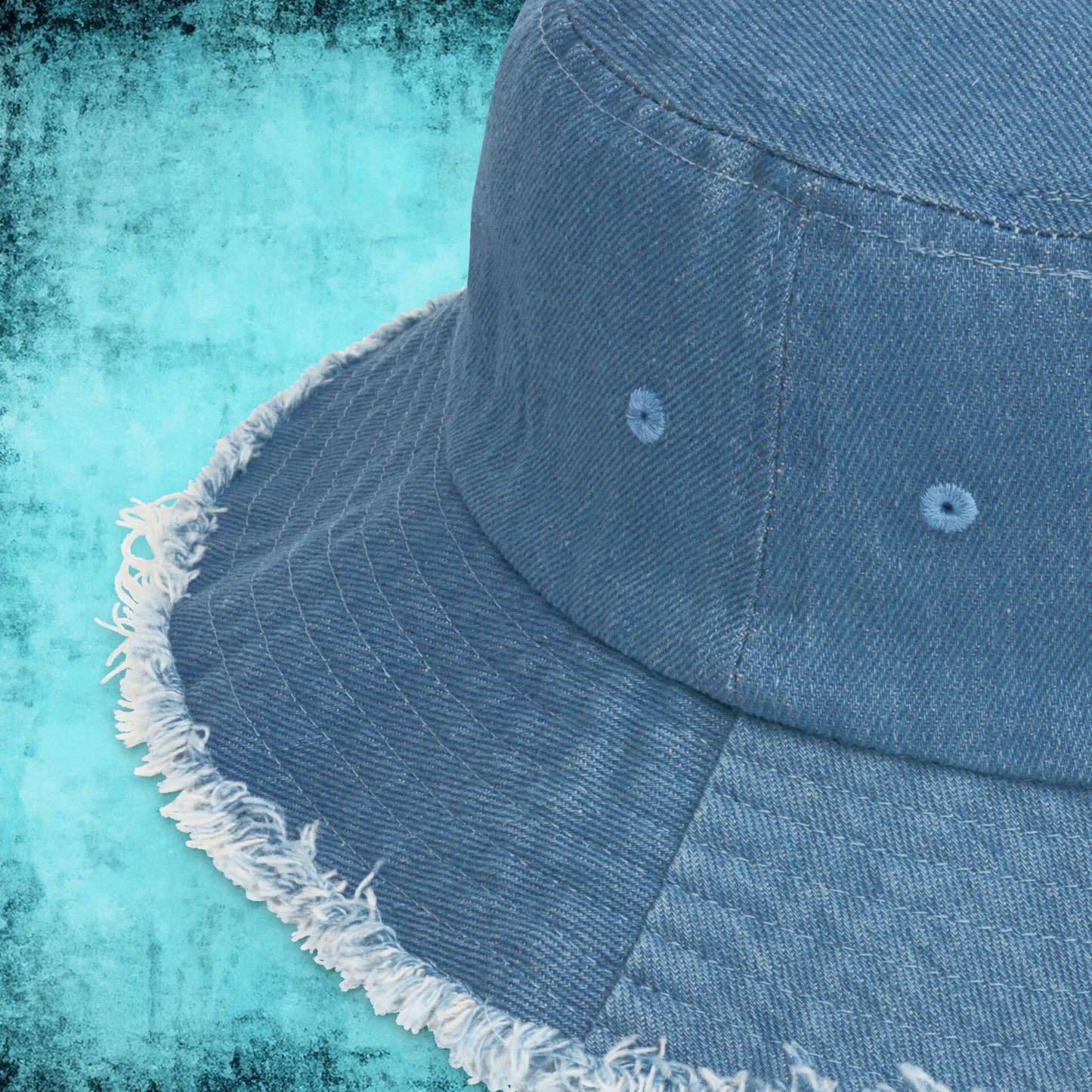 Blegh Distressed Denim Bucket Hat - Blegh Hats