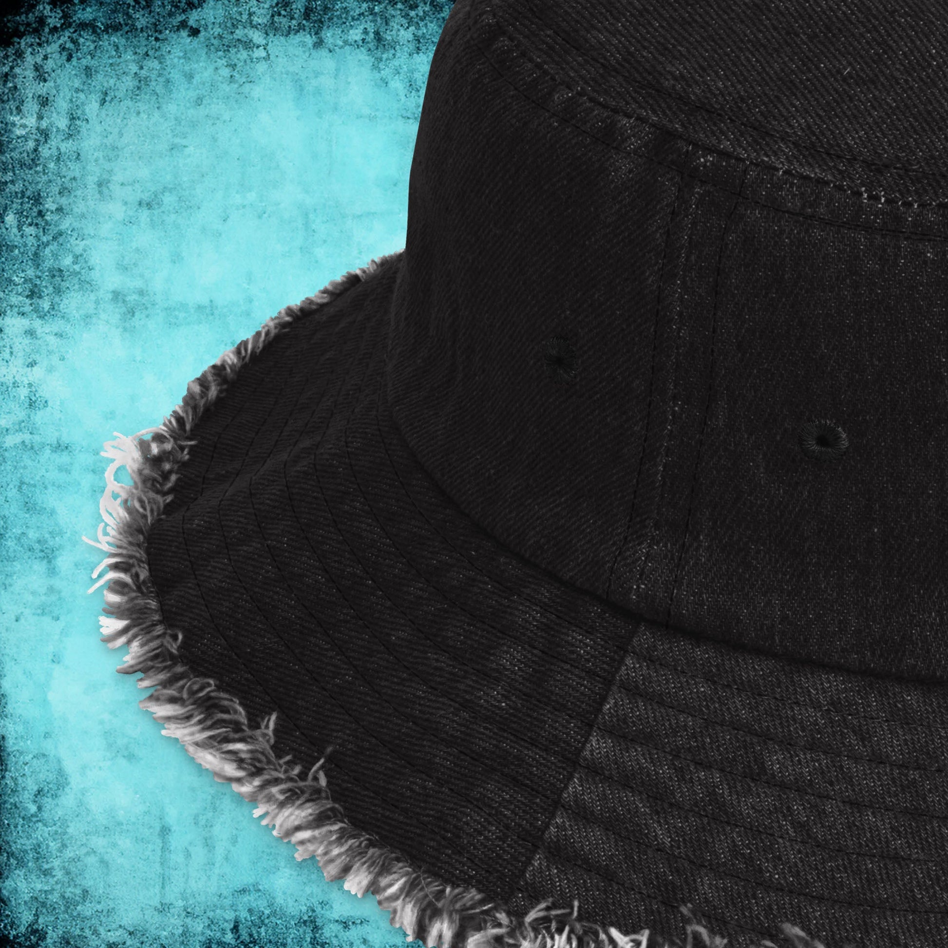 Blegh Distressed Denim Bucket Hat - Blegh Hats