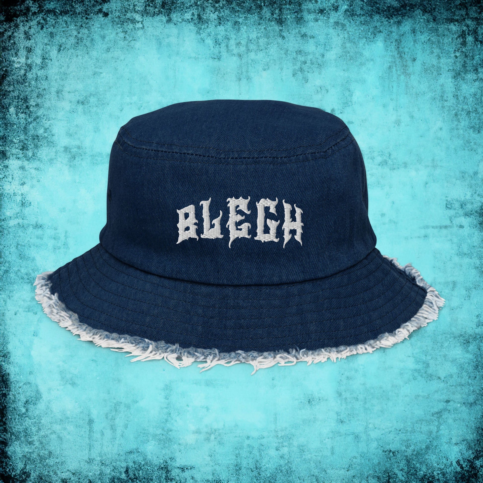 Blegh Distressed Denim Bucket Hat - Blegh Hats