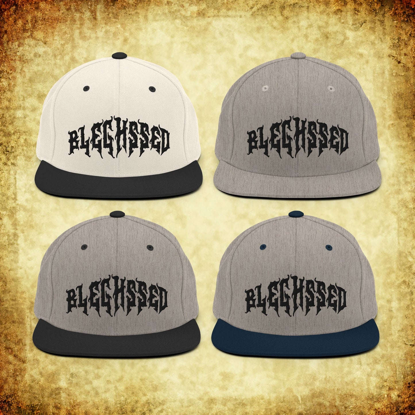 Bleghssed Heather Snapback Hat - Blegh Hats