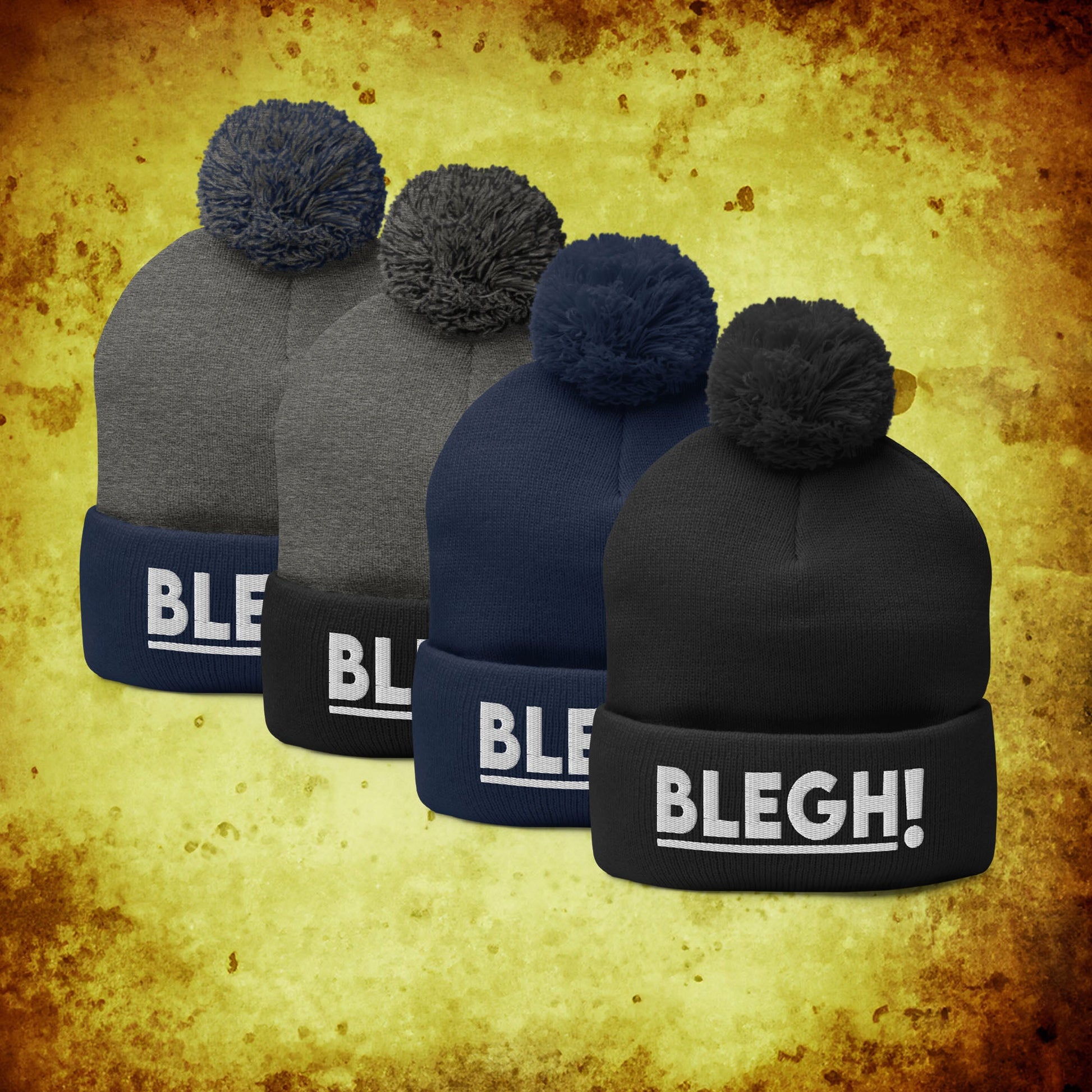 Classic Blegh Pom-Pom Beanie - Blegh Hats