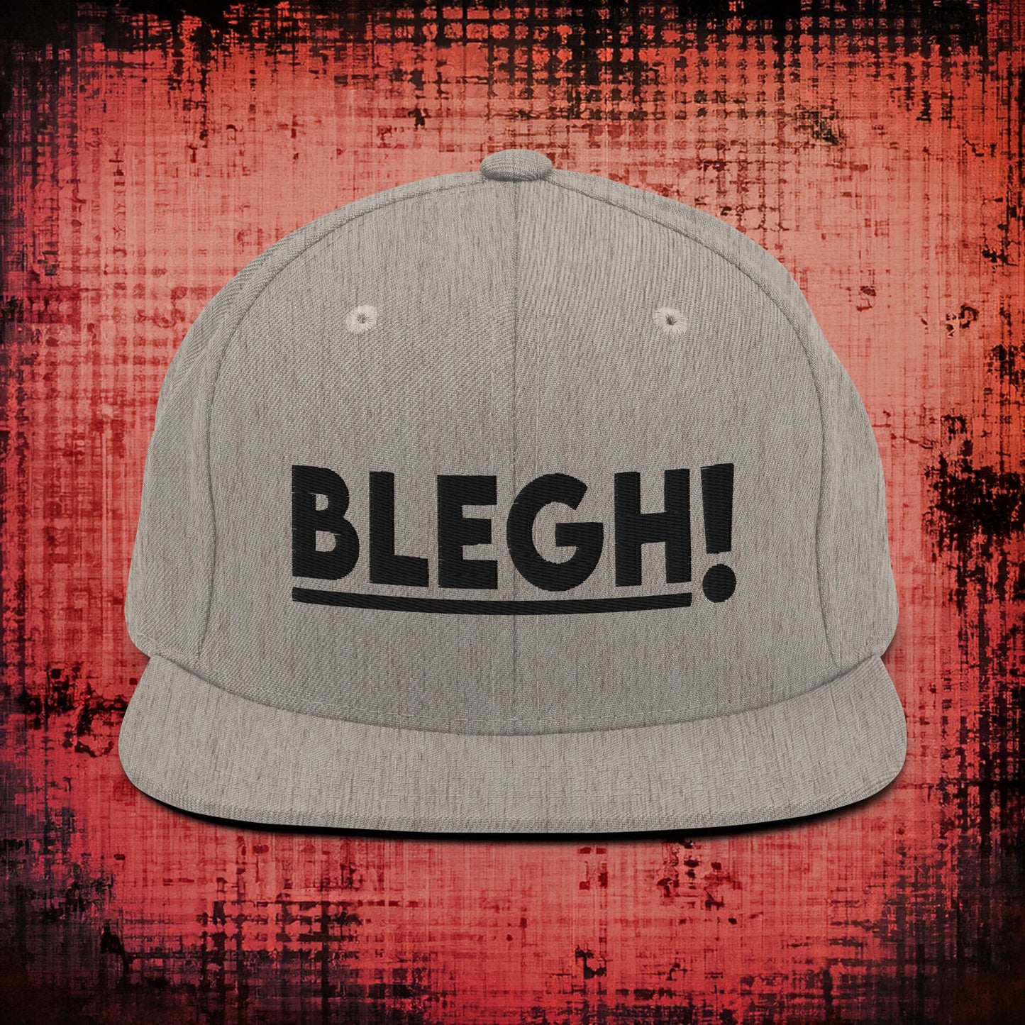 Classy Classic Heather Blegh Snapback Hat - Blegh Hats