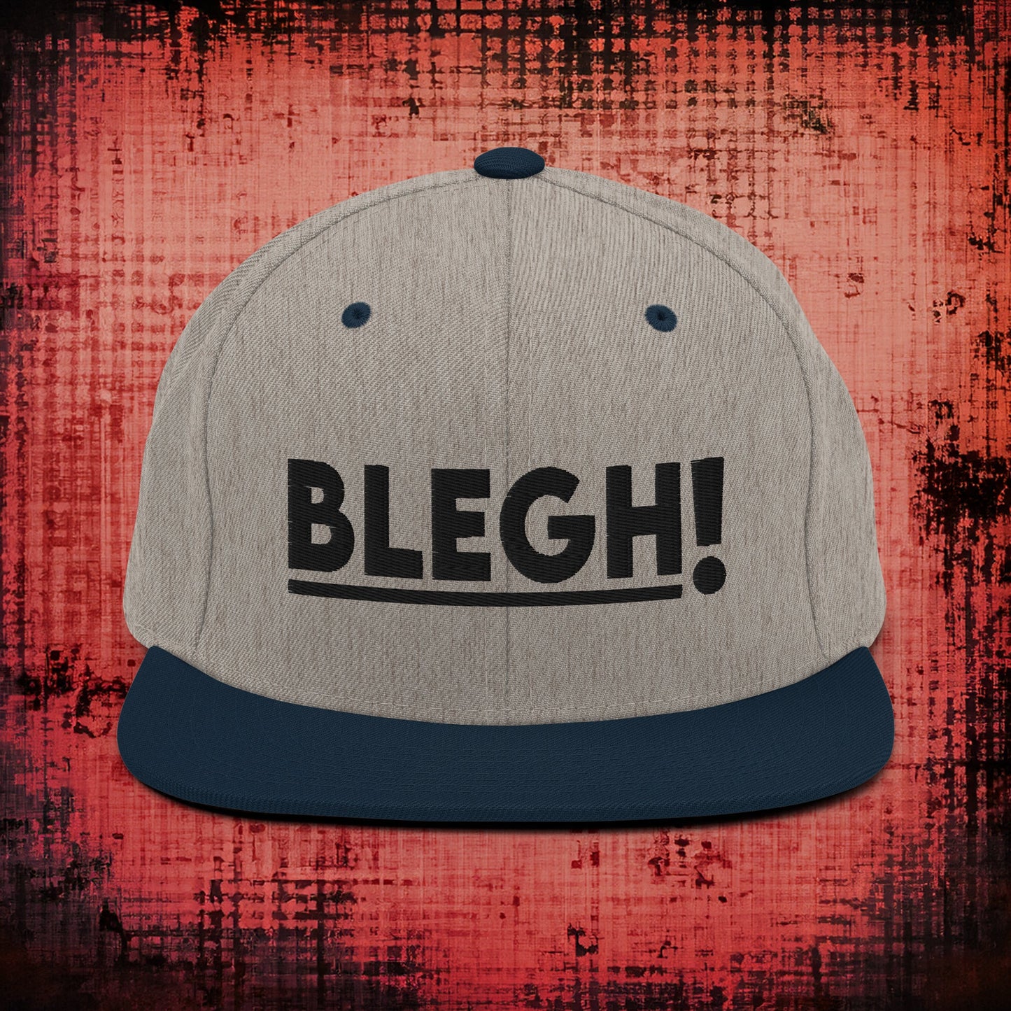 Classy Classic Heather Blegh Snapback Hat - Blegh Hats