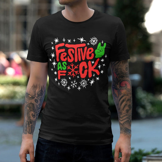 Festive AF Christmas T-Shirt - Blegh Hats