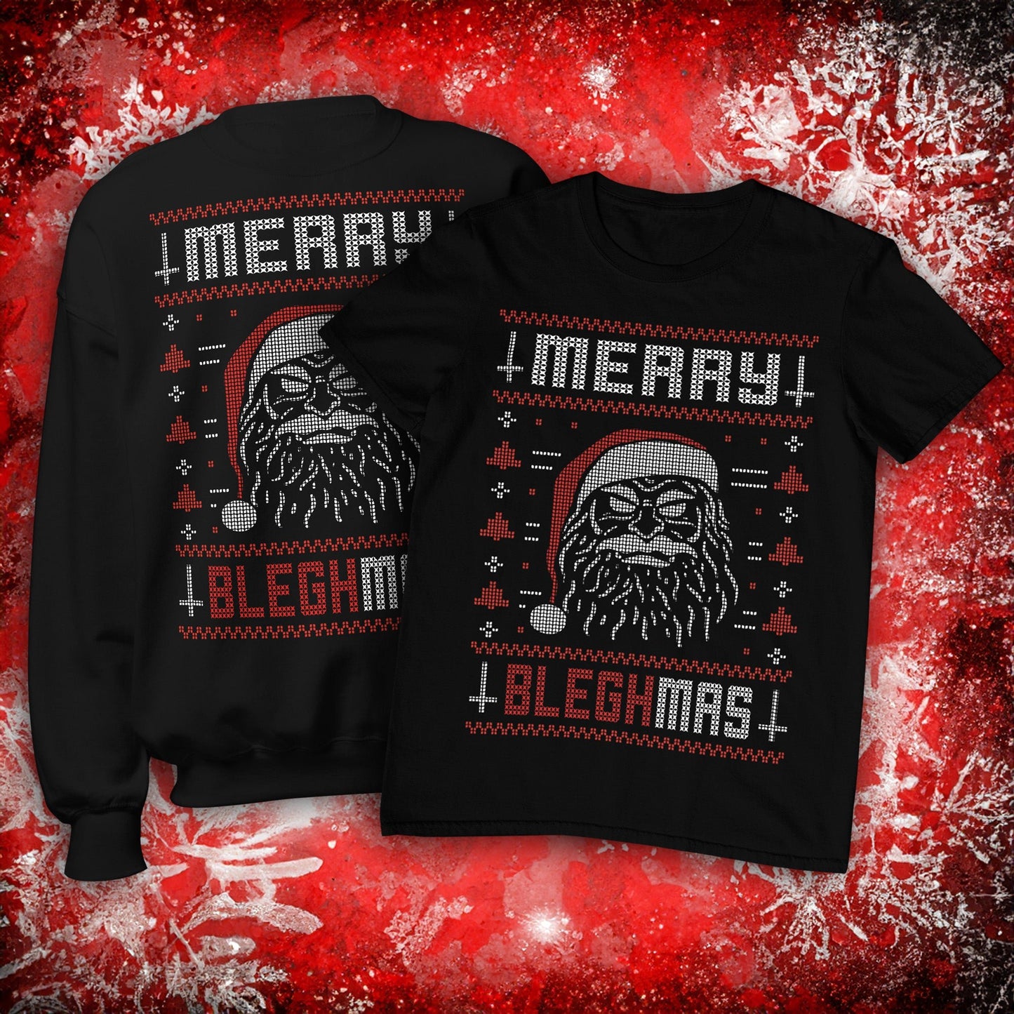 Merry Bleghmas Ugly Christmas Sweater/T-Shirt - Blegh Hats