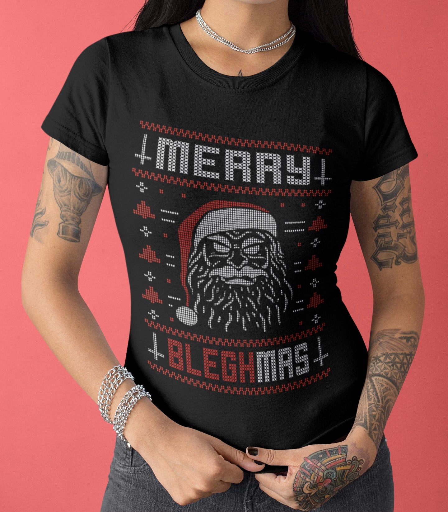 Merry Bleghmas Ugly Christmas Sweater/T-Shirt - Blegh Hats