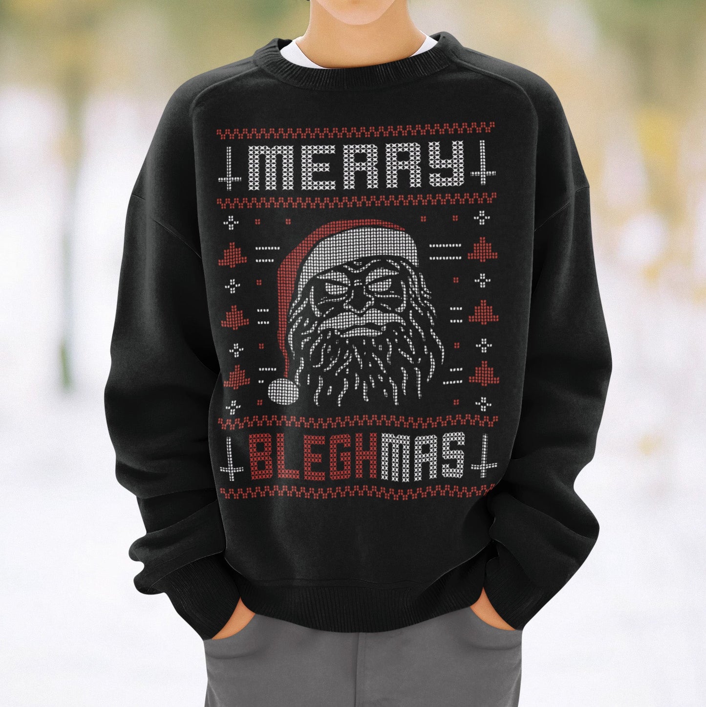 Merry Bleghmas Ugly Christmas Sweater/T-Shirt - Blegh Hats