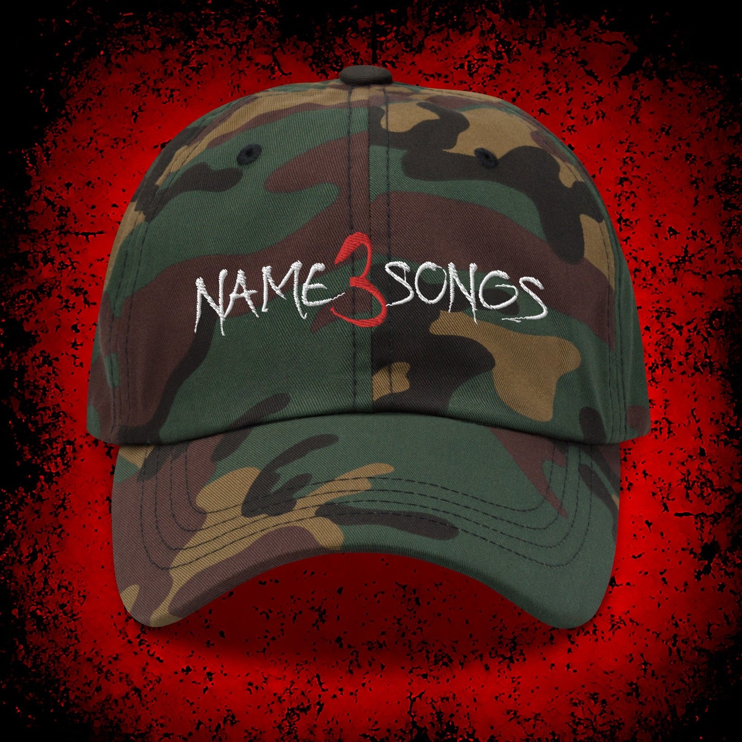 Name 3 Songs Classic Dad Hat - Blegh Hats