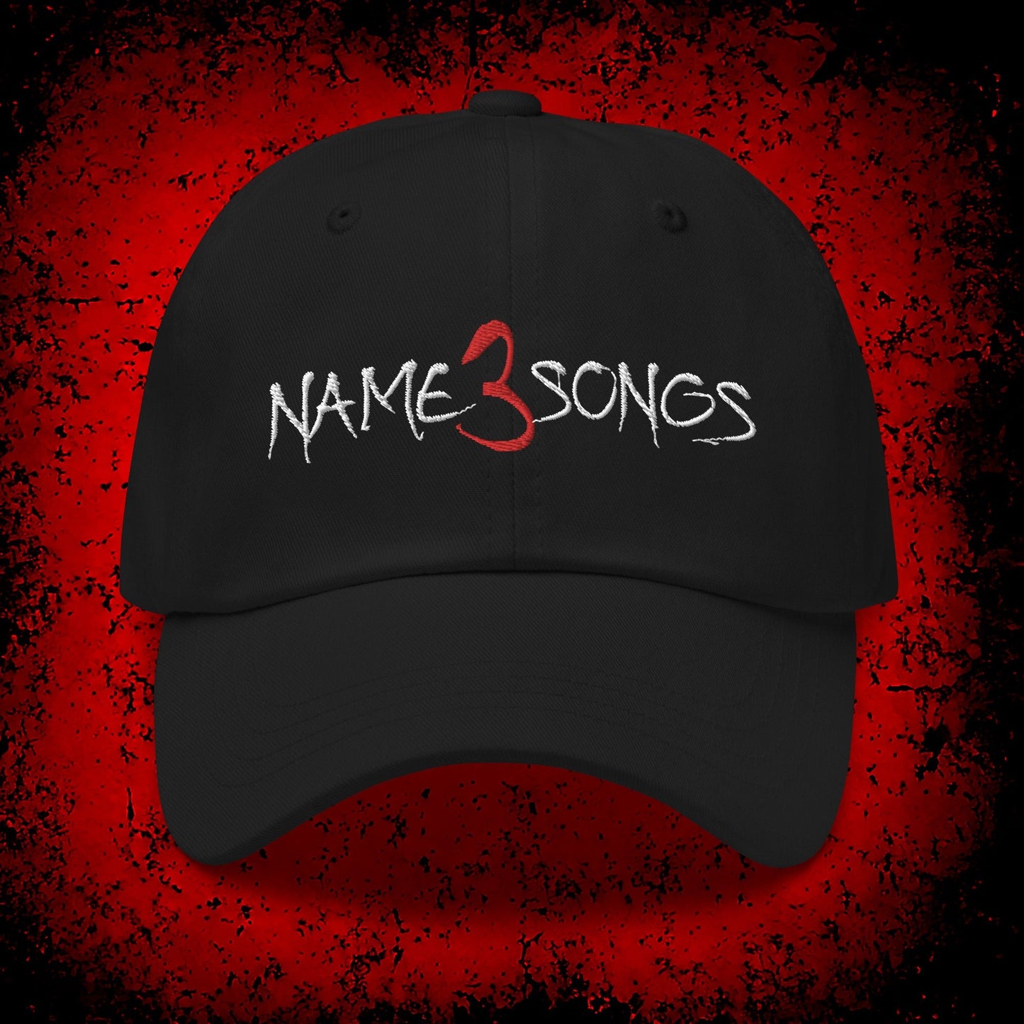 Name 3 Songs Classic Dad Hat - Blegh Hats