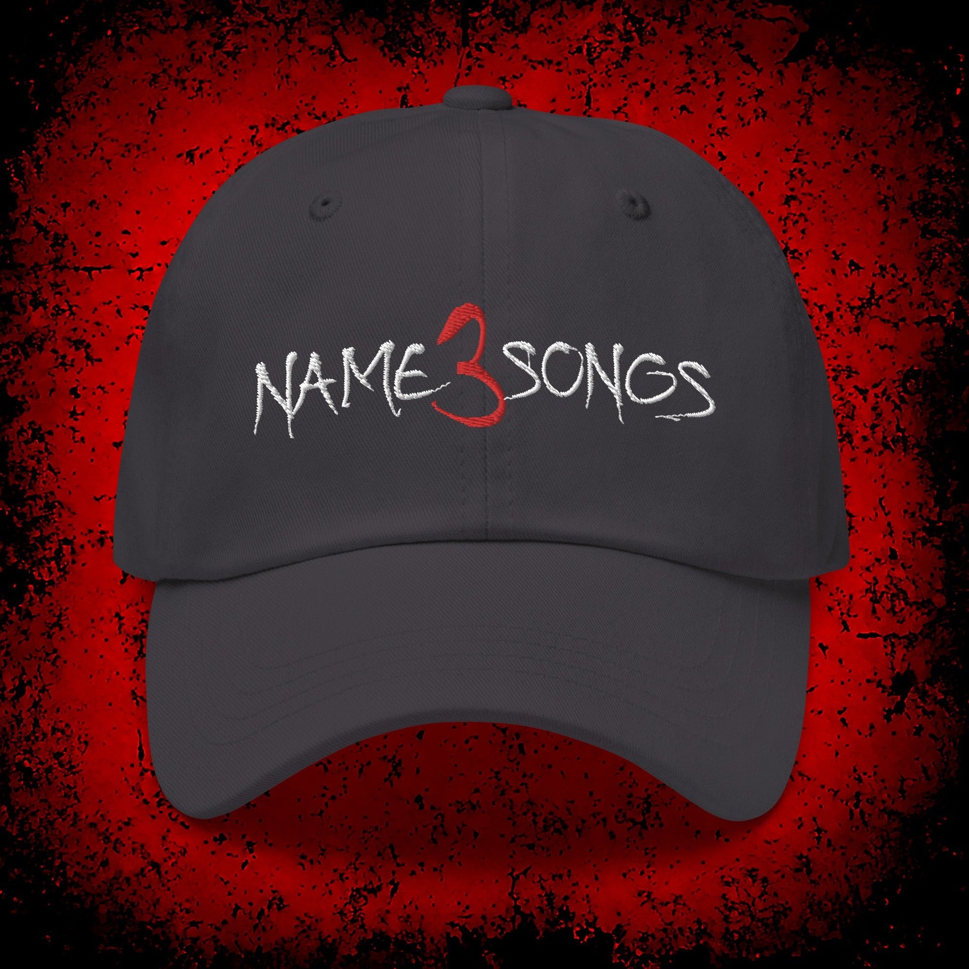 Name 3 Songs Classic Dad Hat - Blegh Hats