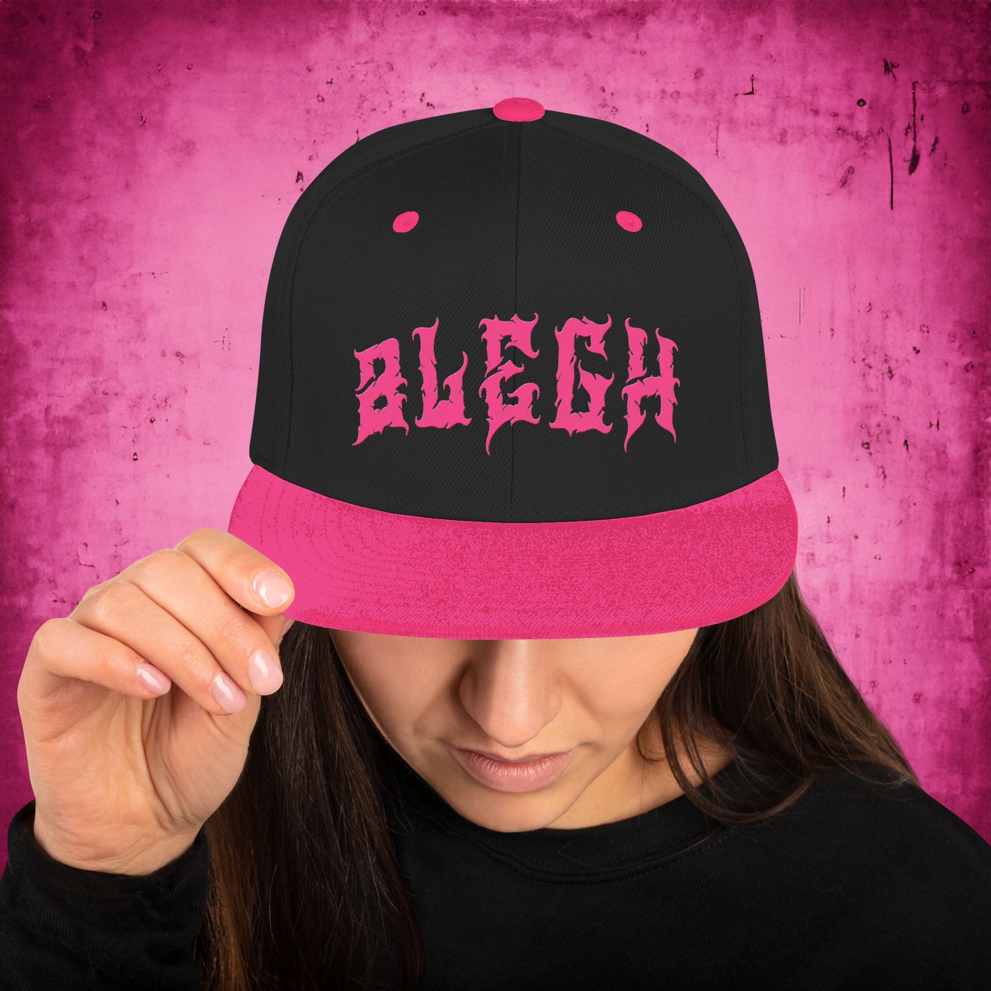 Neon Pink Blegh Snapback Hat - Blegh Hats