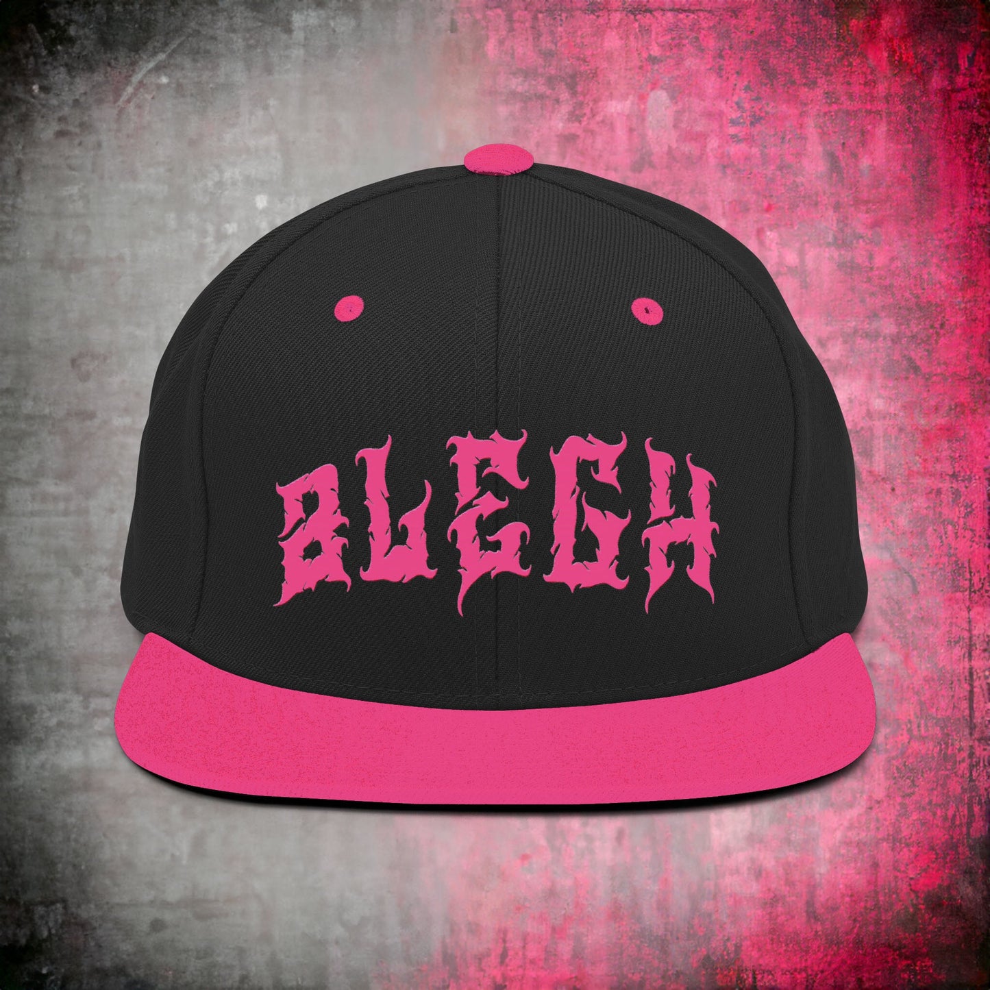 Neon Pink Blegh Snapback Hat - Blegh Hats