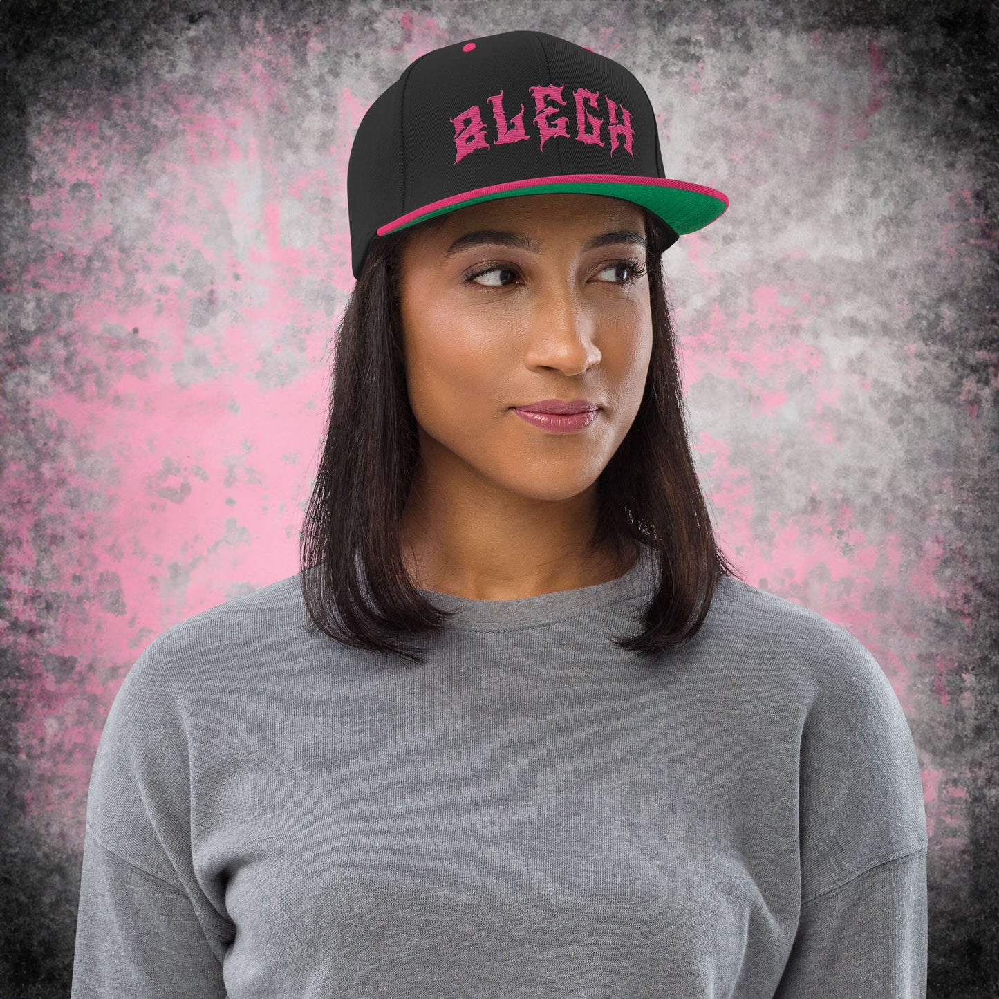 Neon Pink Blegh Snapback Hat - Blegh Hats